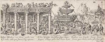 THEODOR DE BRY (AFTER HANS SEBALD BEHAM) The Fountain of Youth and a Bath House.